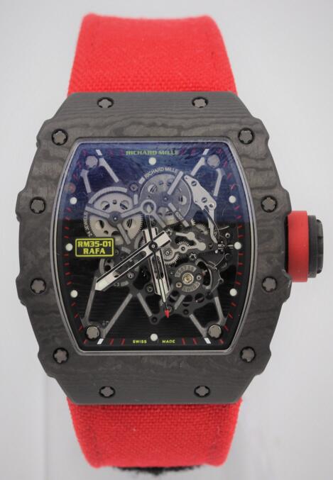 Richard Mille RM035-01 Rafael Nadal Signature Black NTPT Carbon Watch copy